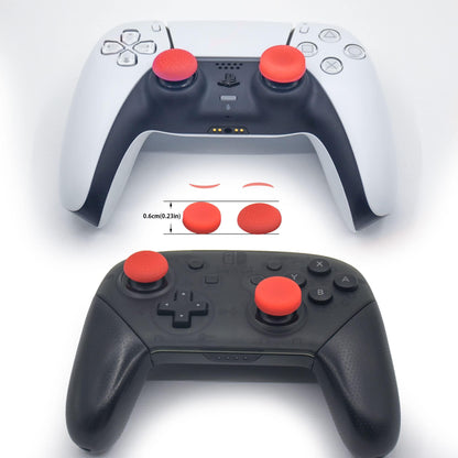 ZHI-NYLLDJS FPS Thumb Grip Gamepad Raised Antislip Thumb Stick Grips Thumbsticks Joystick Cap for PS5/4,Switch Pro Con-Precision Rings,Assist Rings,Storage Case(16pcs),Red Set