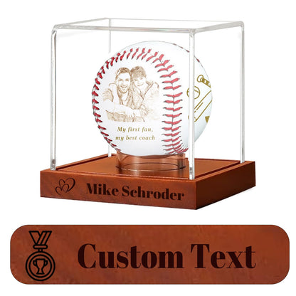 Personalized Baseball Display Case UV Protectedcase Baseball Box Custom Name Text Customize Baseball Cases Display for Balls - for Official Size Ball
