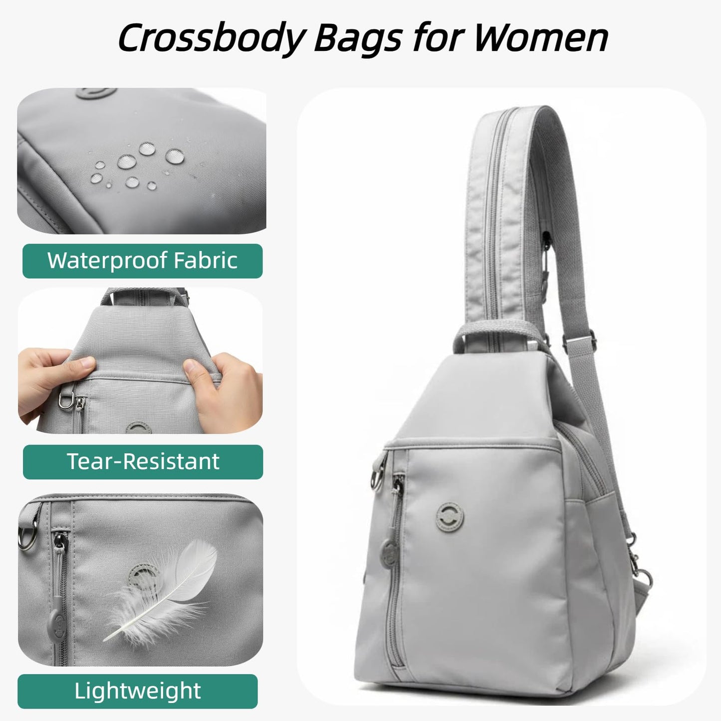 Oxford Waterproof Travel Purses for Women. 3 in 1 Anti Theft Travel Tote Bag,Trail Pocket Multi Pocket Crossbody Bag.