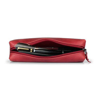 Londo Genuine Leather Zipper Pen, Pencil & Cosmetic Case