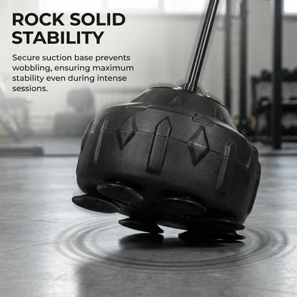 STARSNET Free Standing Reflex Ball Speed Bag for Boxers and Fitness Enthusiasts - Adjustable Height 57.4"-75.9", PU Ball, Thicken Suction Cup Base