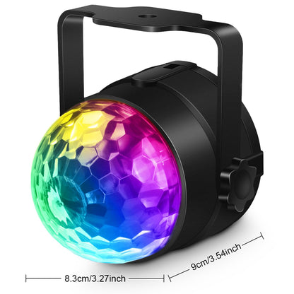 Luditek 2-Pack Sound Activated Party Lights with Remote Control, Disco Ball Light, DJ Strobe Lamp for Home Room Dance Party Supplies White Elephant Gifts Birthday Christmas Halloween Party Decorations