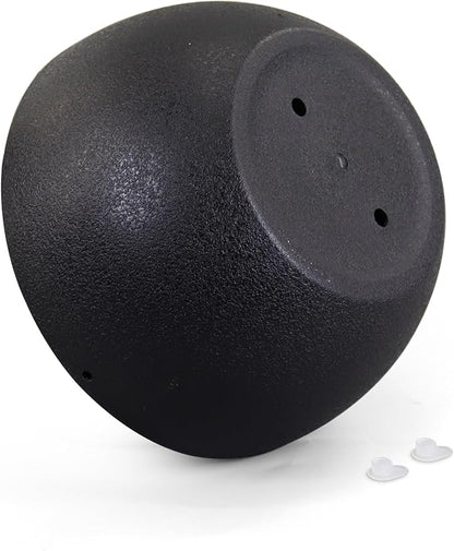 12 inch Large Hanging Planters for Indoor Outdoor Plants, 2 Pack Hanging Flower Pots with Drainage Holes and Chain for Garden Porch, Plastic Hanging Baskets for House Plants, Black