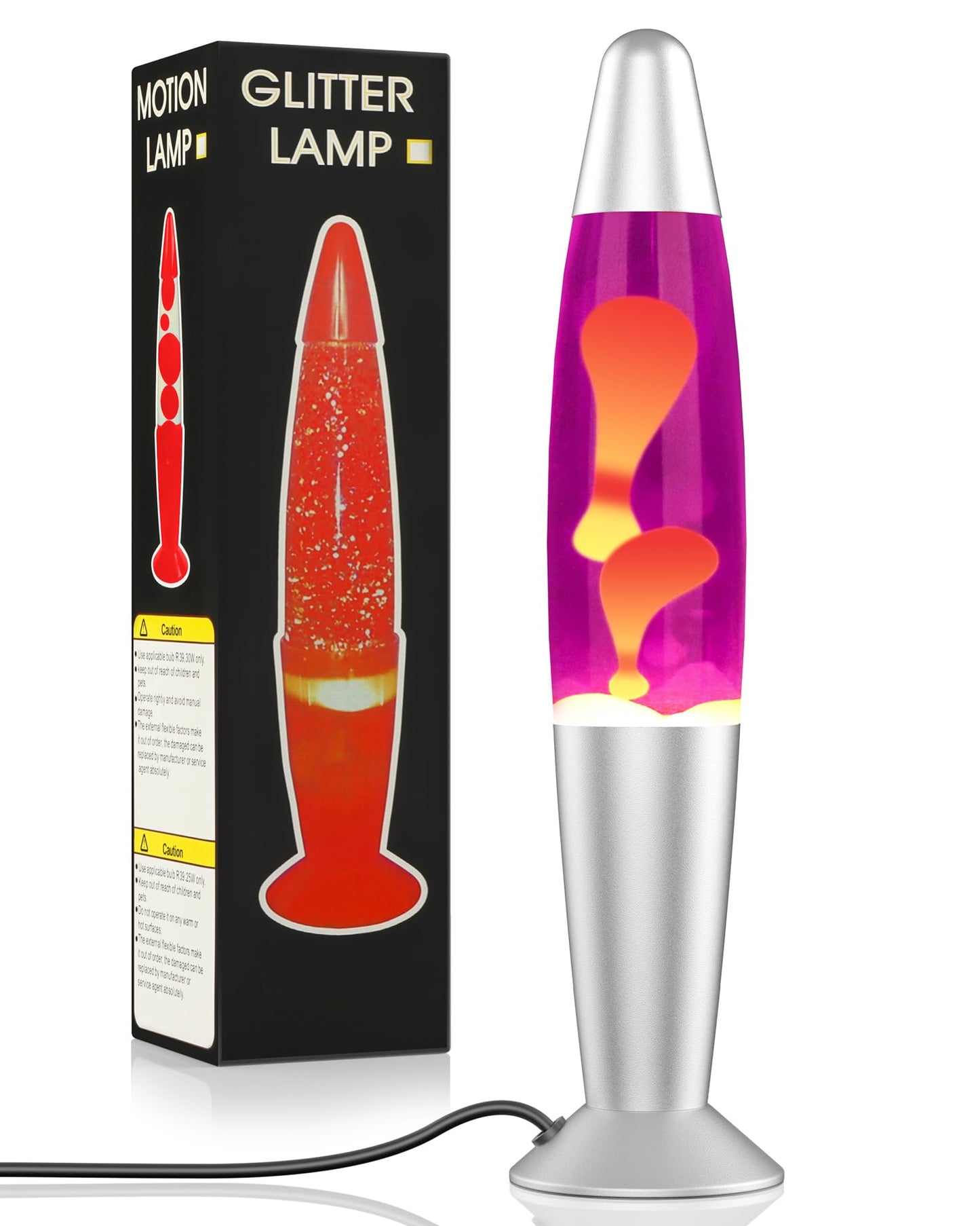 Eadaiylon Pink LED Motion Lamp for Adults and Kids, Liquid Motion Lamps with Yellow Wax Flows, Nigh Light Lamp Home Office Room Decor Great Gift for Women and Girls