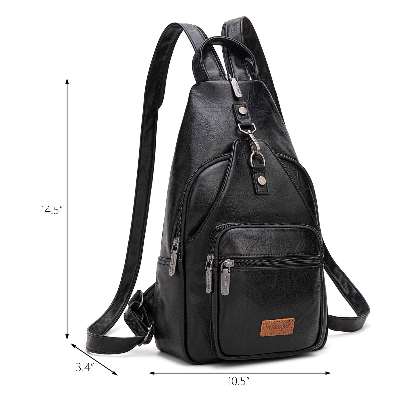 Montana West Wrangler Convertible Backpack for Women Vintage Shoulder Purses with Adjustable Sling Backpack Strap WG290-347BK