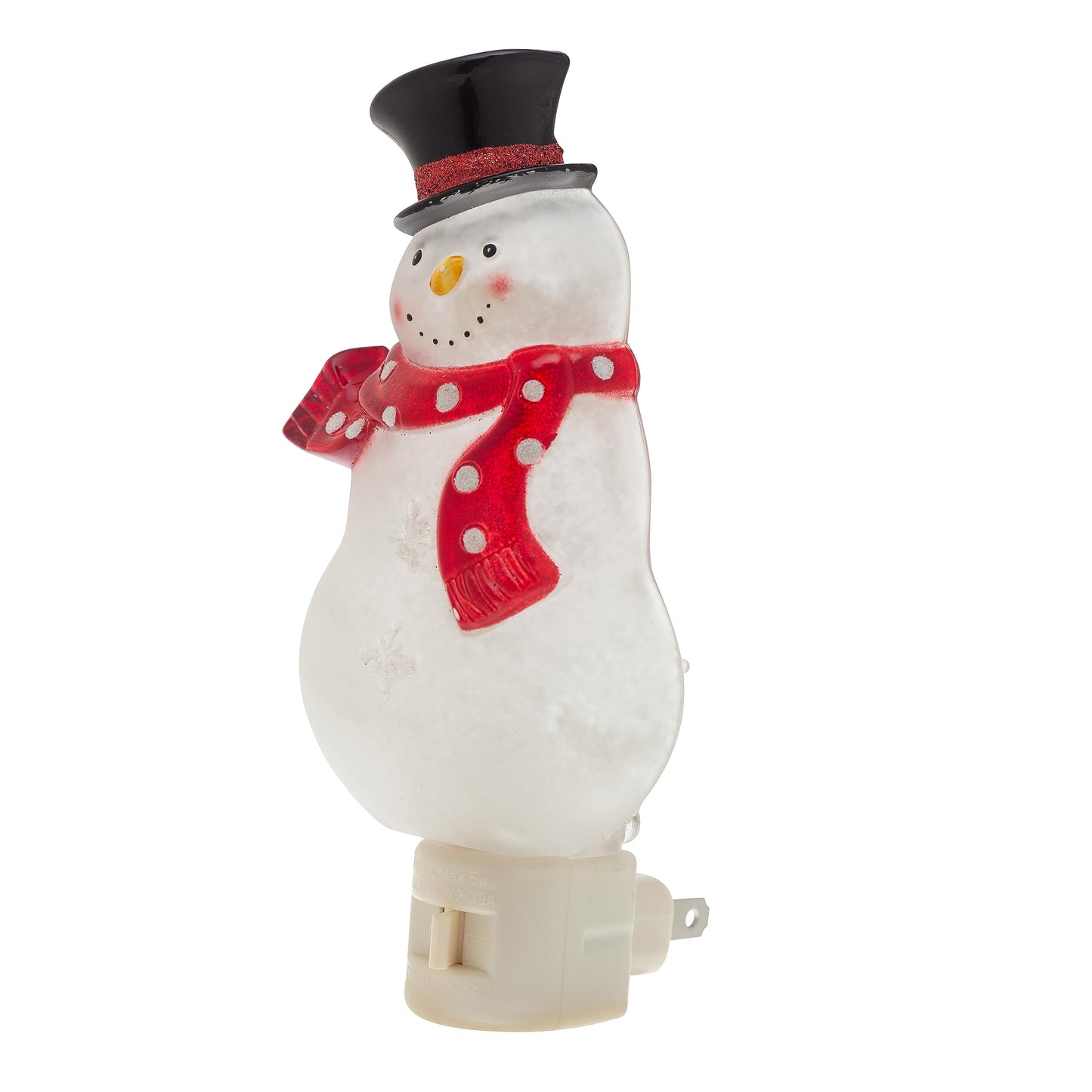 Creative Hobbies Friendly Snowman Holiday Decor Night Light - Includes 5W C7 and Rotational Socket with On/Off Switch