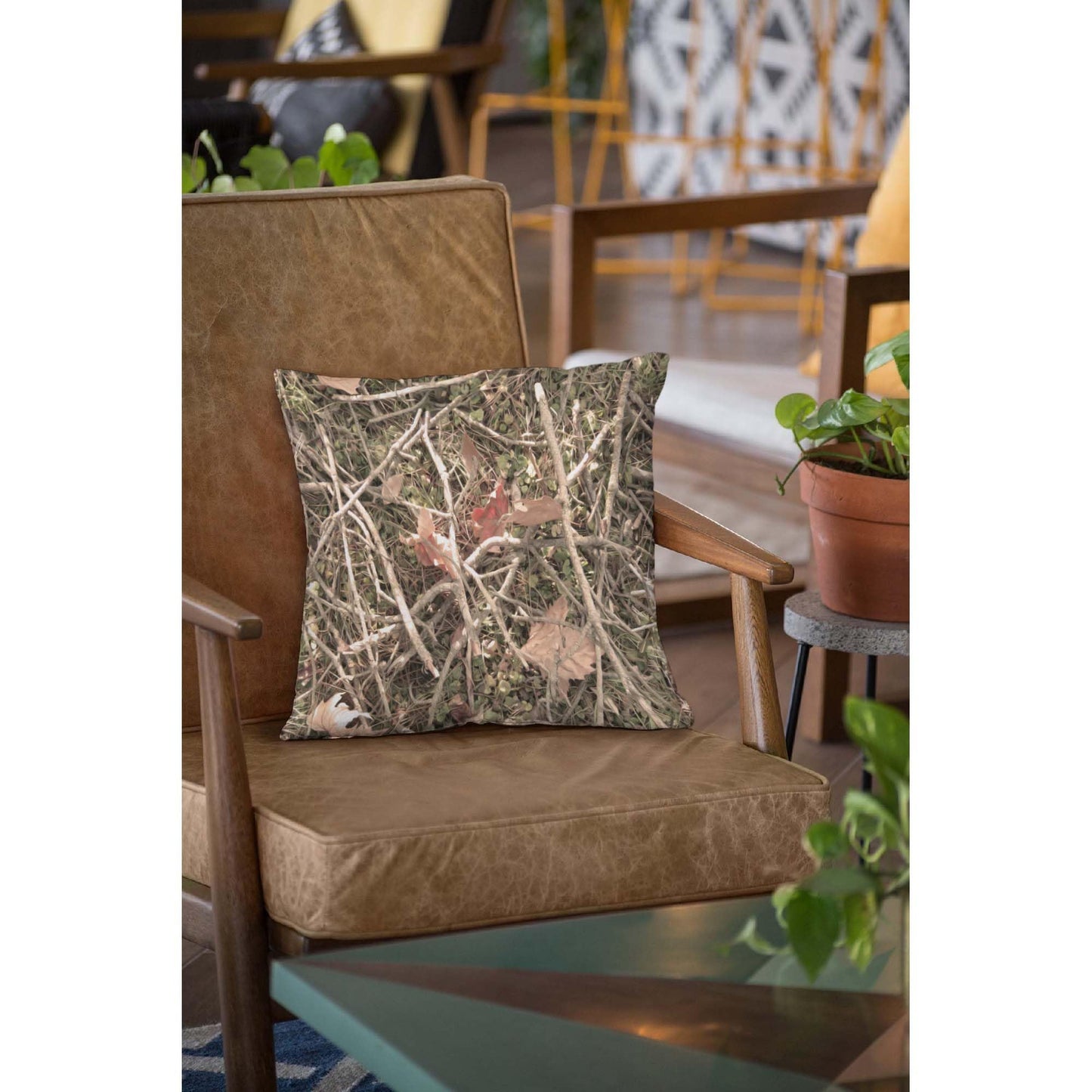 Jiaopenyou Throw Pillow Cover 20x20 Inch,Camouflage Camo Forest Throw Pillow Case,Home Decor Cushion Covers for Sofa Living Room Couch Bed