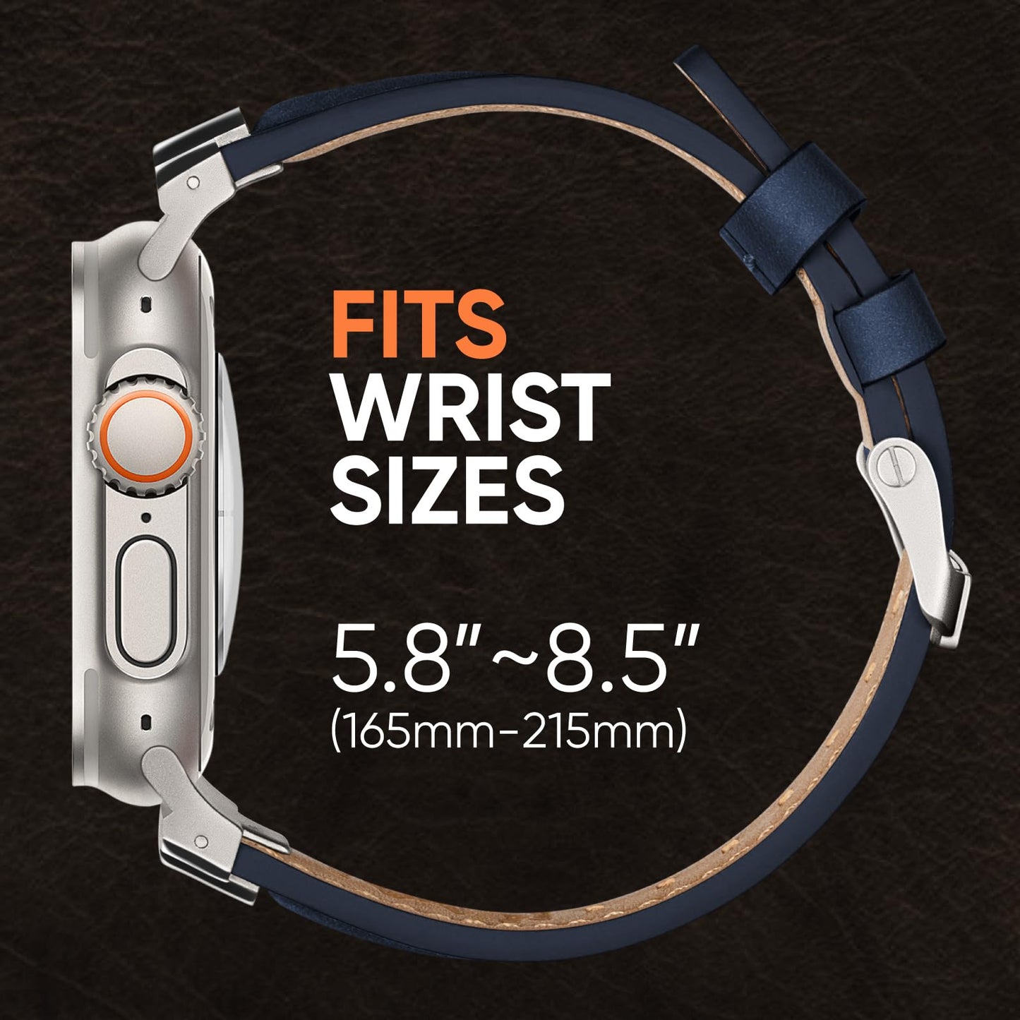 Suitisbest Leather Bands Compatible for Apple Watch Ultra Band 49mm 46mm 45mm 44mm 42mm, Genuine Leather Replacement Strap for iWatch Series 11 10 9 8 7 6 5 4 3 2 1, SE 3 2 1, Ultra 3 2 1