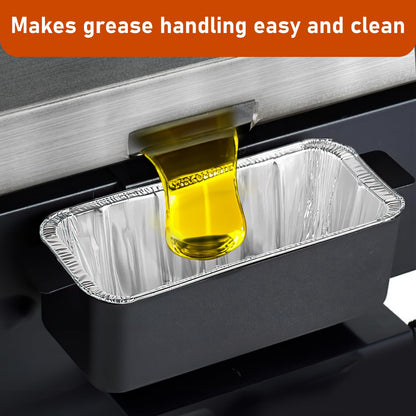 Whaleme Grease Cup Liners for Blackstone Griddle 5017 - Blackstone Griddle Accessories， Disposable Grill Grease Tray, Aluminum Foil Drip Pan Grease Catcher Cup Liner for 17, 22, 28, 36 Inch (30 Pack)