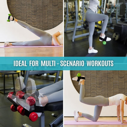 Dumbbell Foot Attachment for Leg Workout, Dumbbell Attachment Straps, Tibialis Trainer, Ankle Straps for Dumbbells, Dumbbells Foot Strap for Weight Lifting,Shin Splint,Hamstring Curls,Leg extensions