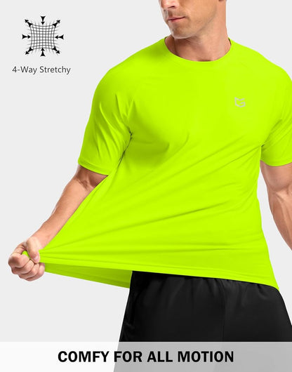 G Gradual Men's Athletic Workout T-Shirts - Moisture-Wicking Short Sleeve Performance Tee for Gym & Tennis