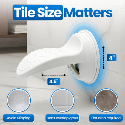 Safe-er-Grip Changing Lifestyles Shower Foot Rest, Non Slip Suction Cup Foot Rest Shower Shaving Leg Assist, Foot Stand for Shower, White, 1 Count (Pack of 1)