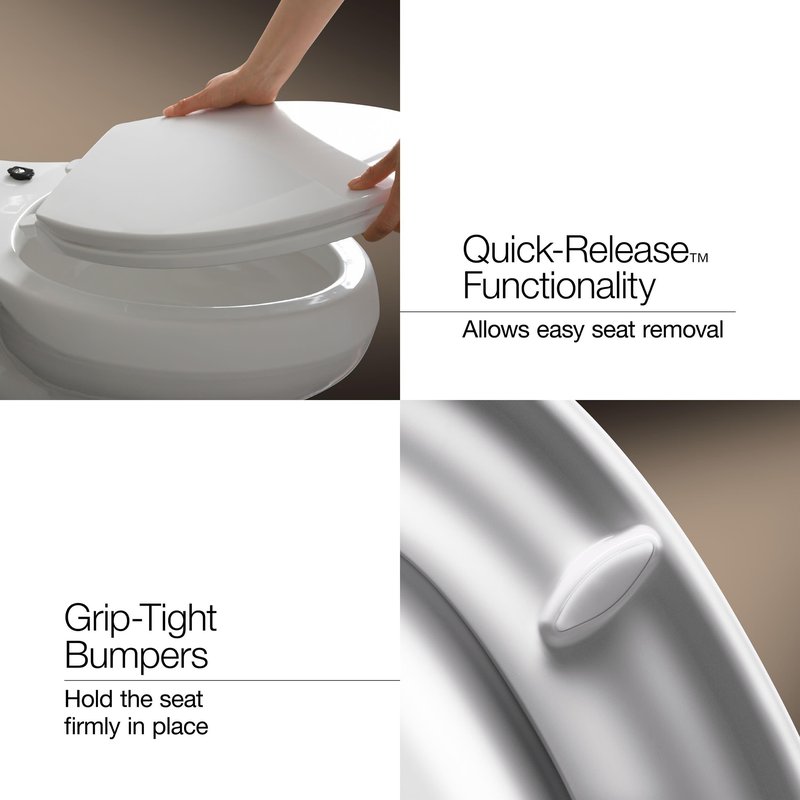 KOHLER CACHET® Nightlight Soft Close Toilet Seat Elongated, ReadyLatch®, Grip-Tight Hardware, White