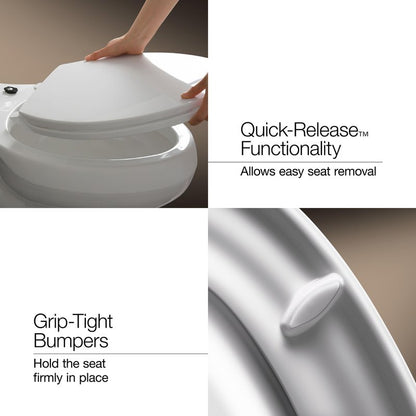 KOHLER CACHET® Nightlight Soft Close Toilet Seat Elongated, ReadyLatch®, Grip-Tight Hardware, White