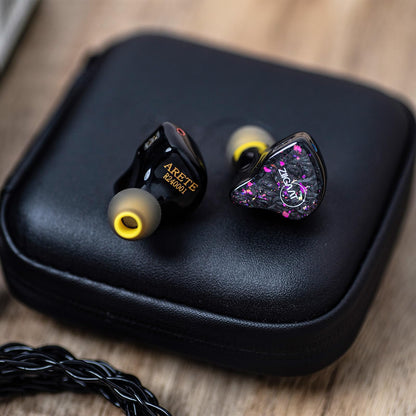 Linsoul ZiiGaat x Fresh Reviews Arete in Ear Monitor, 1DD+4BA Hybrid Earphone IEM, Wired Gaming Earbuds, Studio Monitor Tunning, with Detachable IEM Cable for Musician Audiophile(Black)