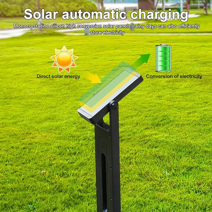 Outdoor Solar Garden Light, Solar Powered Landscape Spot Light with IP65 Waterproof, 2 Lighting Modes Pathway Decorative Light for Yard Lighting