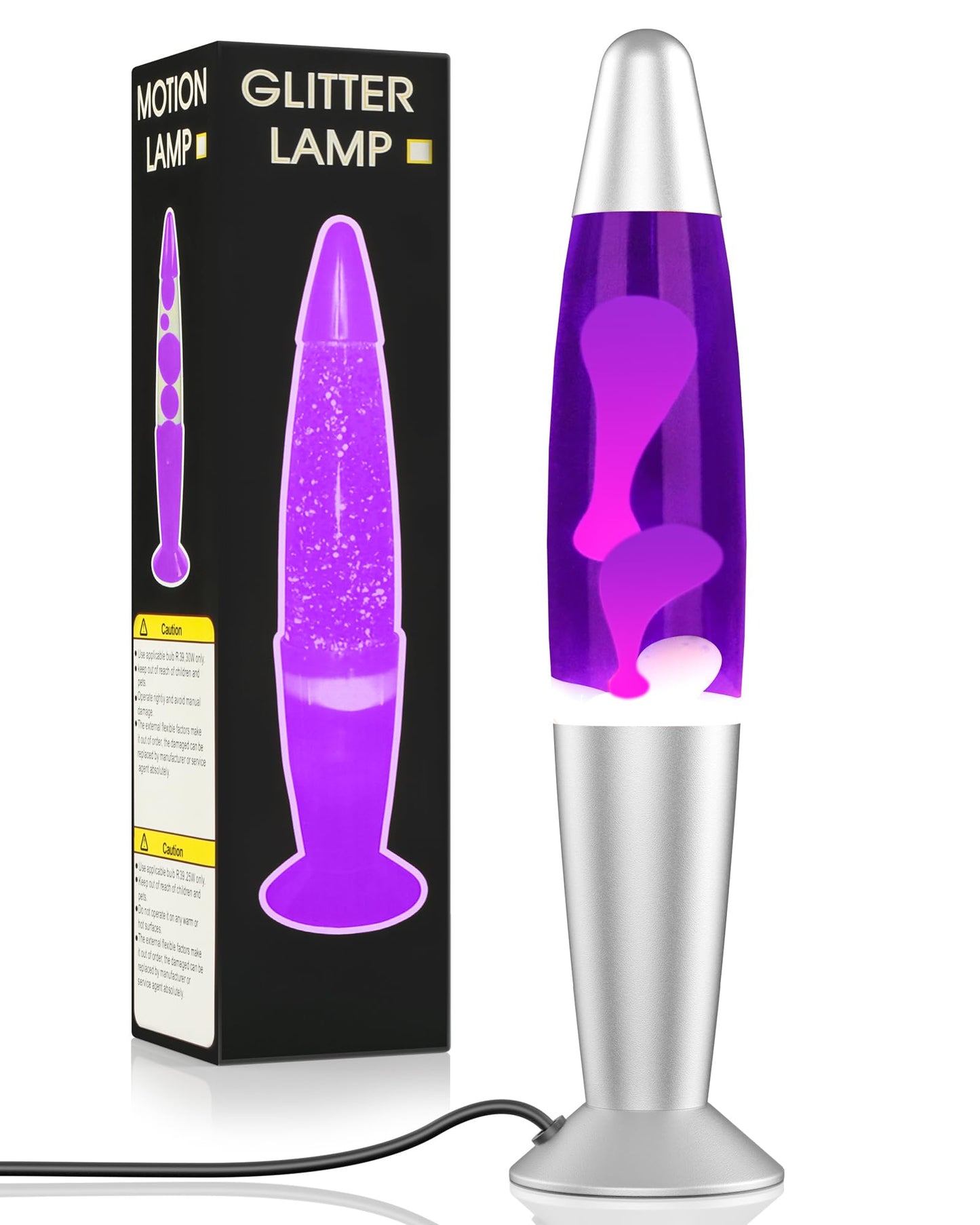 Eadaiylon Purple LED Motion Lamp for Adults and Kids, Liquid Motion Lamps with White Wax Flows, Night Light Home Room Decor, Gifts for Women and Girls