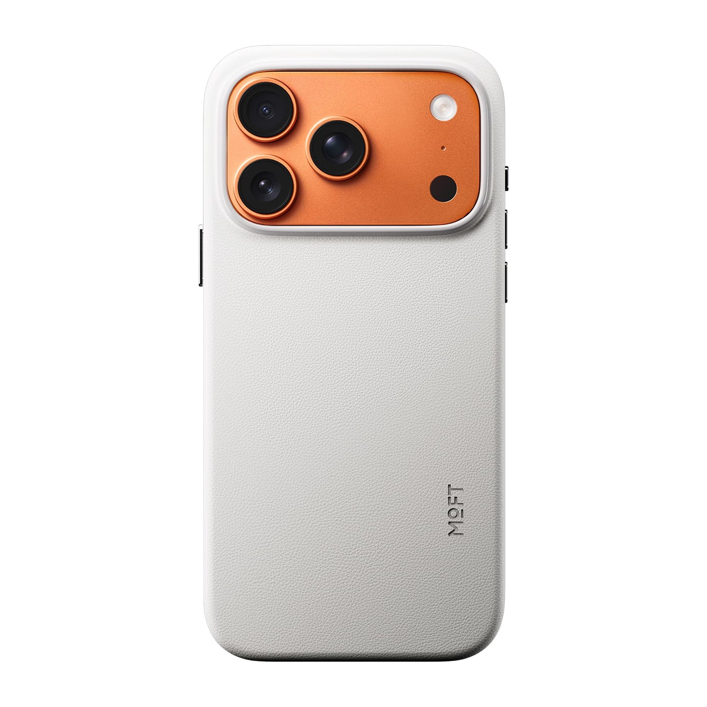 MOFT for iPhone 17 Pro Case- MOVAS Snap Case, MagSafe Compatible, Soft-Touch Vegan Leather, Classic Minimalist Design, Lightweight, Stain-Resistant & Camera Protection, Misty Cove