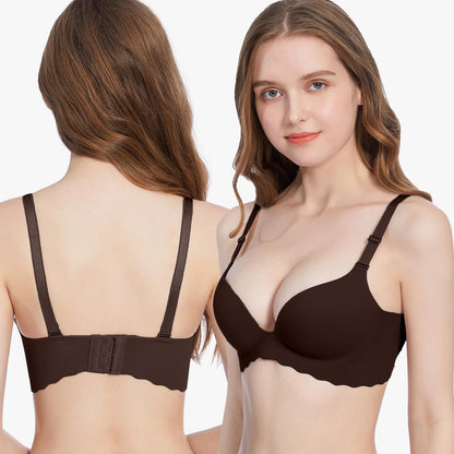Pack of 5,Women Comfort No Wire Bras Seamless No Show Bra Pack
