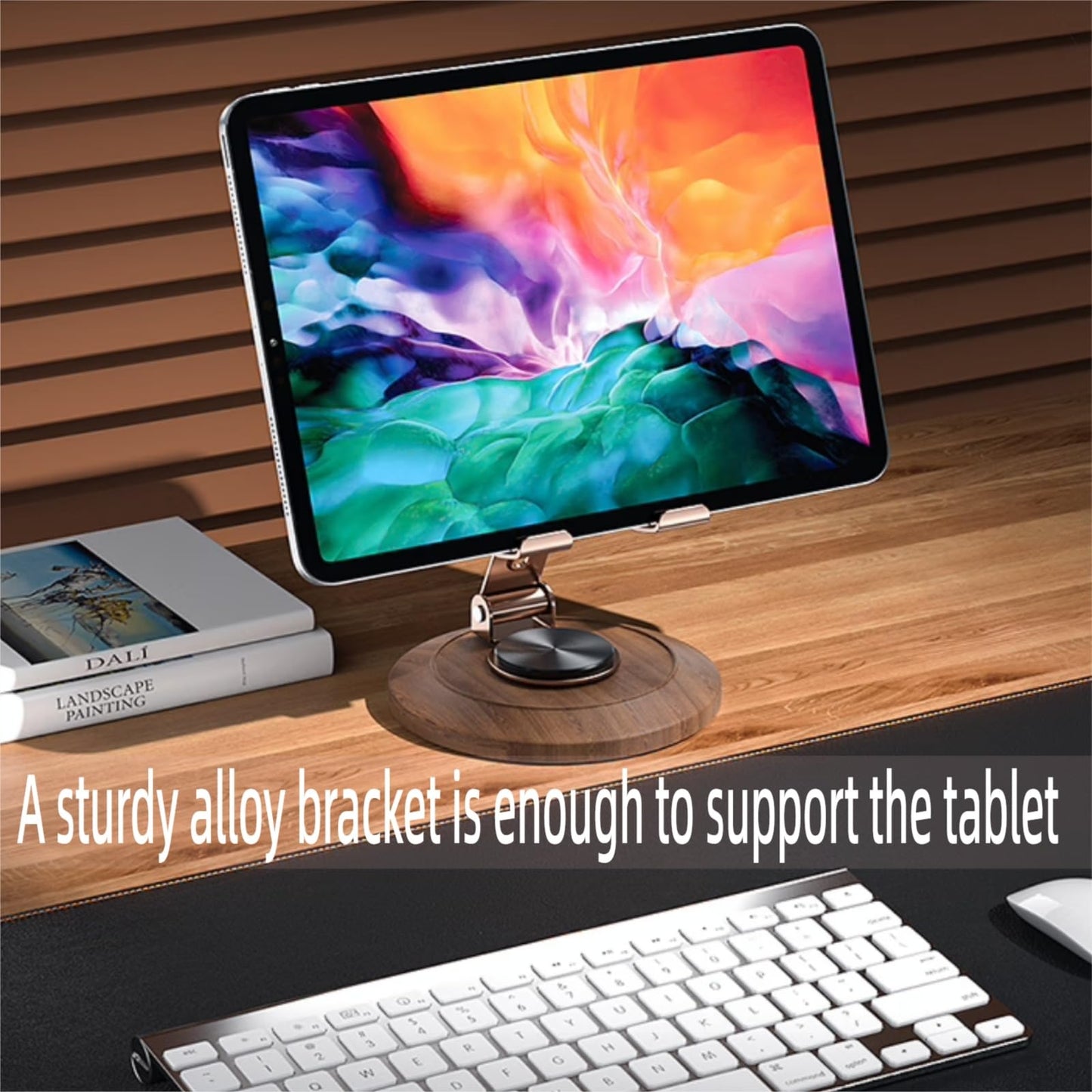 ZYEUNAGNB Adjustable Cell Phone Stand,360 Rotating Foldable Desktop Cellphone Stand with Anti-Slip Base Portable Phone Holder for iPhone 17 16 15 14 13 Pro Max, All Smart Phones, iPad
