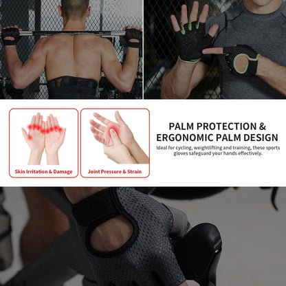 Tostyles Workout Gloves for Men Women Exercise Gloves Non-Slip Silicone Padded Palm Grip Protection for Weight Lifting, Cycling, Gym, Training, Breathable and Snug Fit