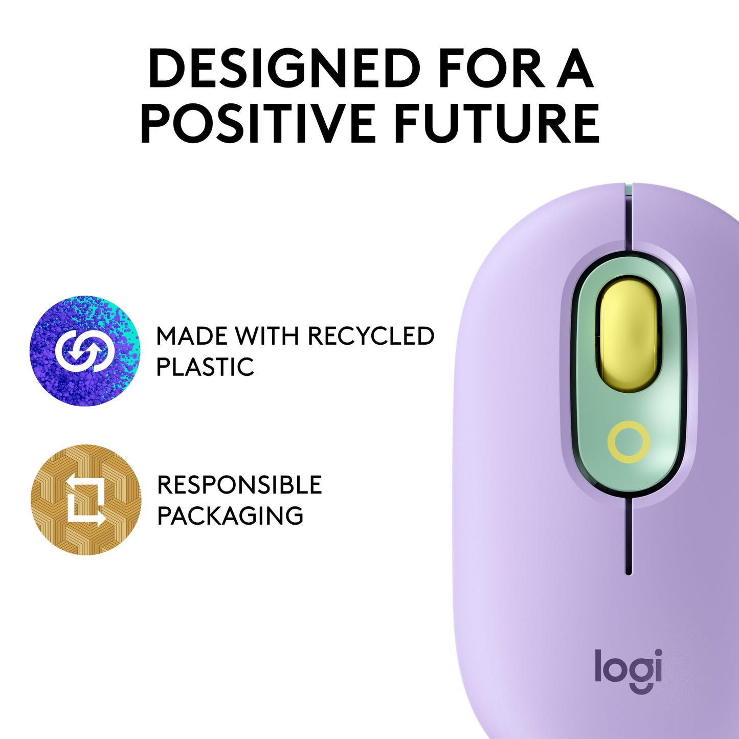 Logitech POP Mouse, Wireless Mouse with Customizable Emojis, SilentTouch Technology, Precision/Speed Scroll, Compact Design, Bluetooth, Multi-Device, OS Compatible - Heartbreaker Rose