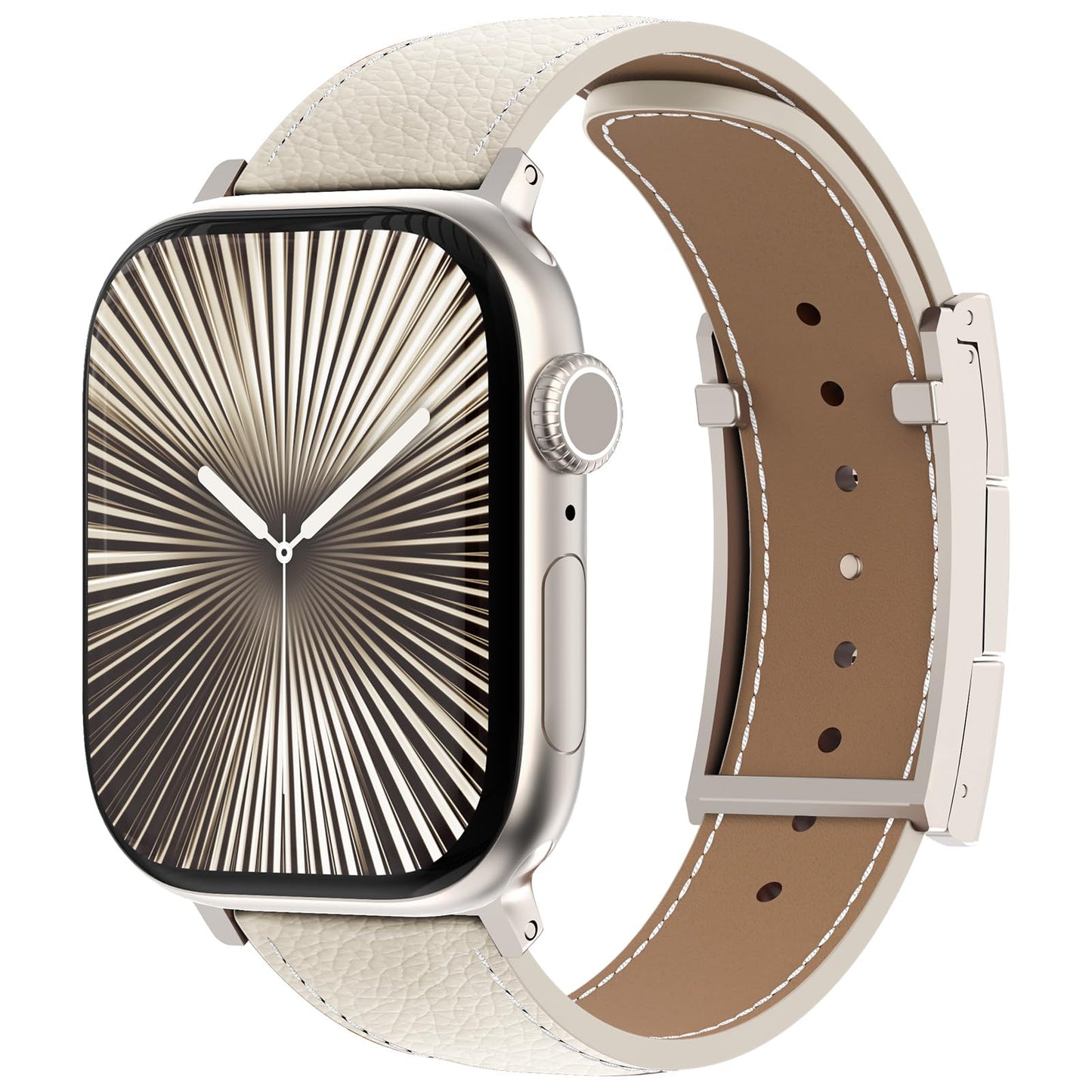 CHANCHY Leather Magnetic Watch Band Compatible with Apple Watch Bands 40mm 38mm 41mm 42mm 44mm 45mm 46mm, Top Grain Leather Dressy Band for Women Men iWatch Ultra SE3 Series 11/10/9/8/7/6/5/4/3/2/1