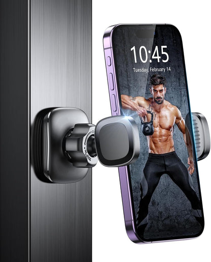 Magnetic Phone Holder for Gym Golf Cart, 360° Rotatable Gym Phone Holder Workout Record, or Any Metal Surface, Gym Magnet Phone Mount Cradles Compatible with 4.7-7" Phones, Thick Cases Friendly