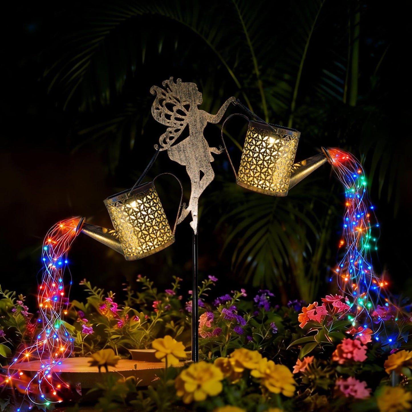 SRNPMIU Solar Watering Can Light - Solar Yard Decorations Outdoor,Garden Decor Lights for Yard,IP65 Waterproof Hanging Lantern Lights,Outside Garden Flower Bed Decor Light for Moms Birthday 2PCS