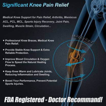 NEENCA Professional Knee Brace, Compression Knee Support with Patella Gel Pad & Side Stabilizers, Medical Knee Sleeve for Pain Relief, ACL,PCL, Meniscus, Injury Recovery, Arthritis, Sports, Workout...