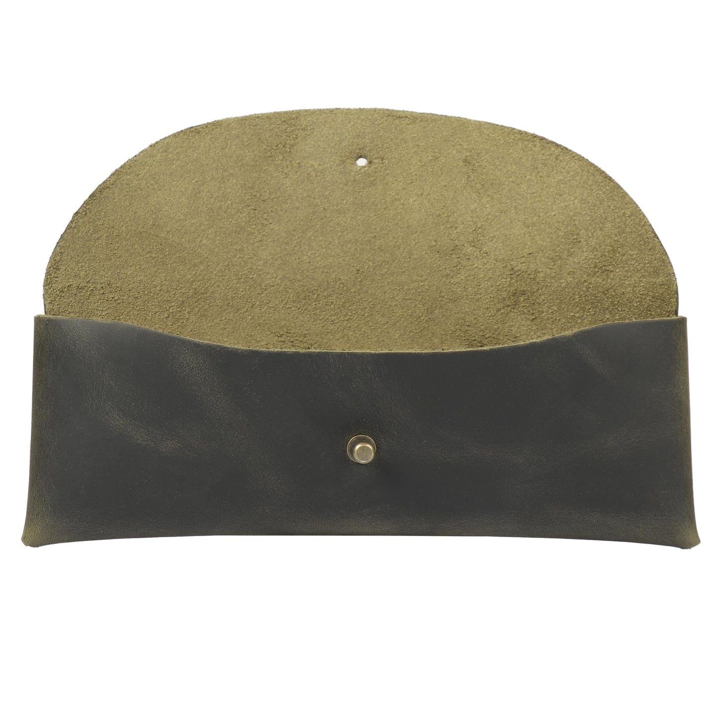 Londo Genuine Leather Retro Pen and Pencil Case - Metal Snap Fastener, Pencil Pouch Stationery Bag