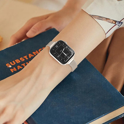 MARGE PLUS Slim Milanese Loop Compatible with Apple Watch Band for women 41mm 40mm 38mm 42mm 46mm 45mm 44mm, Stainless Steel Magnetic Mesh Strap work on iWatch Series 11 10 9 8 7 6 5 4 3 & SE 3 2 1