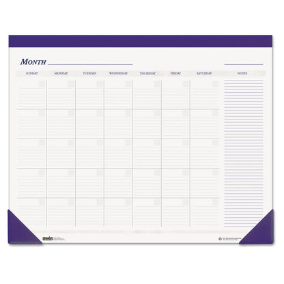 HOUSE OF DOOLITTLE 464 Nondated Desk Pad Calendar, 22 x 17, Blue