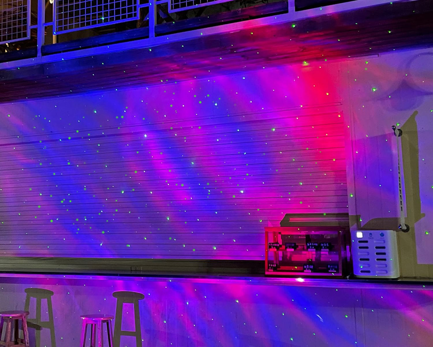 Lunmore Firefly Garden Lights Star Projector Laser Christmas Lights with Colorful LED Background Light