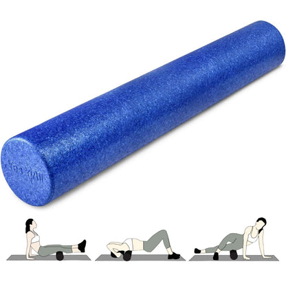 Yes4All High-Density EPP Round Back Roller Foam, Exercise Foam Roller for Yoga, Pilates & Stretching - 12, 18, 24, 36 inch