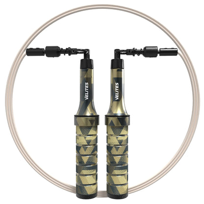 Velites - Earth 2.0 Jump Rope - Official CrossFit® Games Rope - Professional Aluminum Speed Rope for Double Unders, Fitness & Boxing - Includes 4mm Cable & Carrying Bag - Kamo