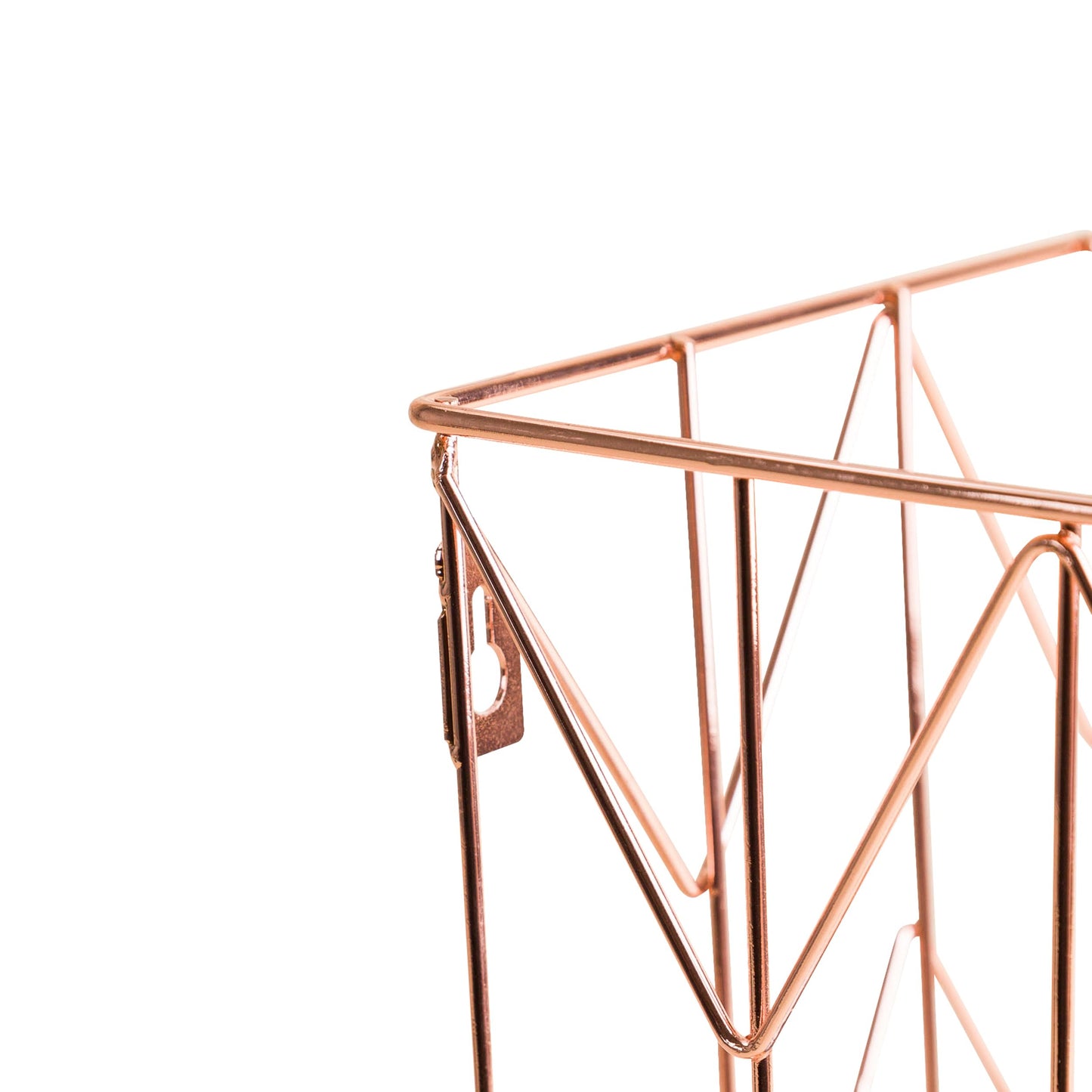 U Brands Hanging File Desk Organizer, Rose Gold Wire Metal - 854U02-06