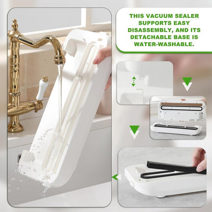 Food Vacuum Sealer Machine - High Suction 85Kpa | One-Touch Dry & Wet Mode, Compact Design for Kitchen Storage & Meal Prep