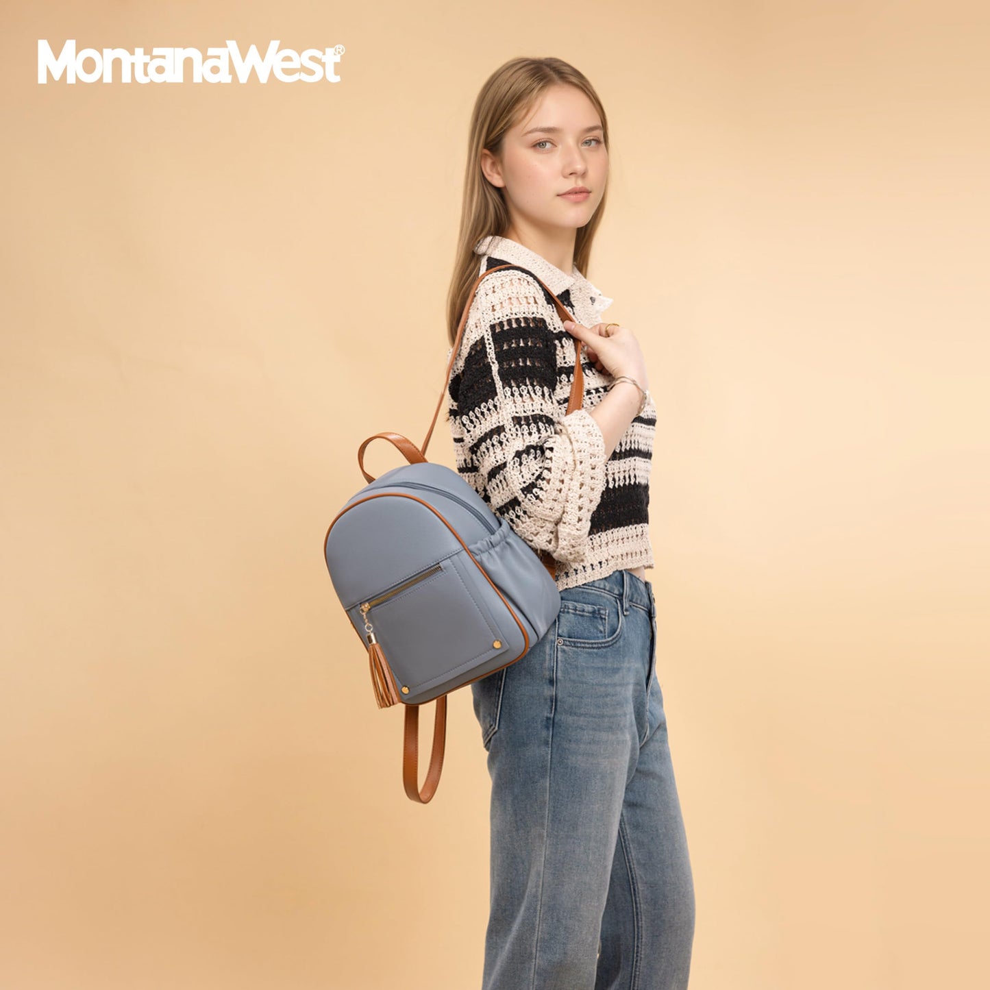 Montana West Mini Backpack Purse for Women Anti Theft Backpacks with Secured Zipper and Tassel