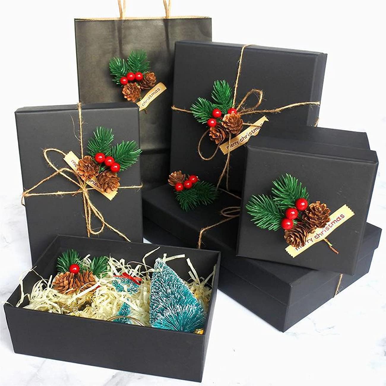 Pine Cone Red Berry Picks Stems Crafts Branch Christmas Wreath - 10Packs, Holly Artificial Evergreen Branches Tiny Pine Cones Picks Décor Floral Picks for Christmas Flower Wreaths DIY Xmas Gifts