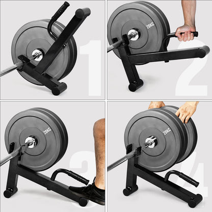 Yes4All Deadlift Jack/ Barbell Stand for Weight Training, Deadlift Exercises, Powerlifting, Suitable for Loading and Unloading Heavy Barbell Plates Black 20.13 x 12.2 x 4.5 inch, A. Black, 19.75 x 14.75 x 4.72 inches