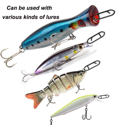ENERHIKE 155pcs Fishing Power Speed Clips, High Strength Stainless Steel Speed Clip Quick Change Snap Connector, Crankbait Popper Lures Fast Change Conector