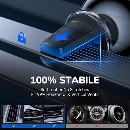 Syncwire Magnetic Phone Holder for Car, Super Strong Magnet Phone Holder Mount Air Vent 360° Rotatable Cell Phone Holder Mount for Car Compatible iPhone 16 15 14 13 12 11 Pro Max, X XS XR,Android