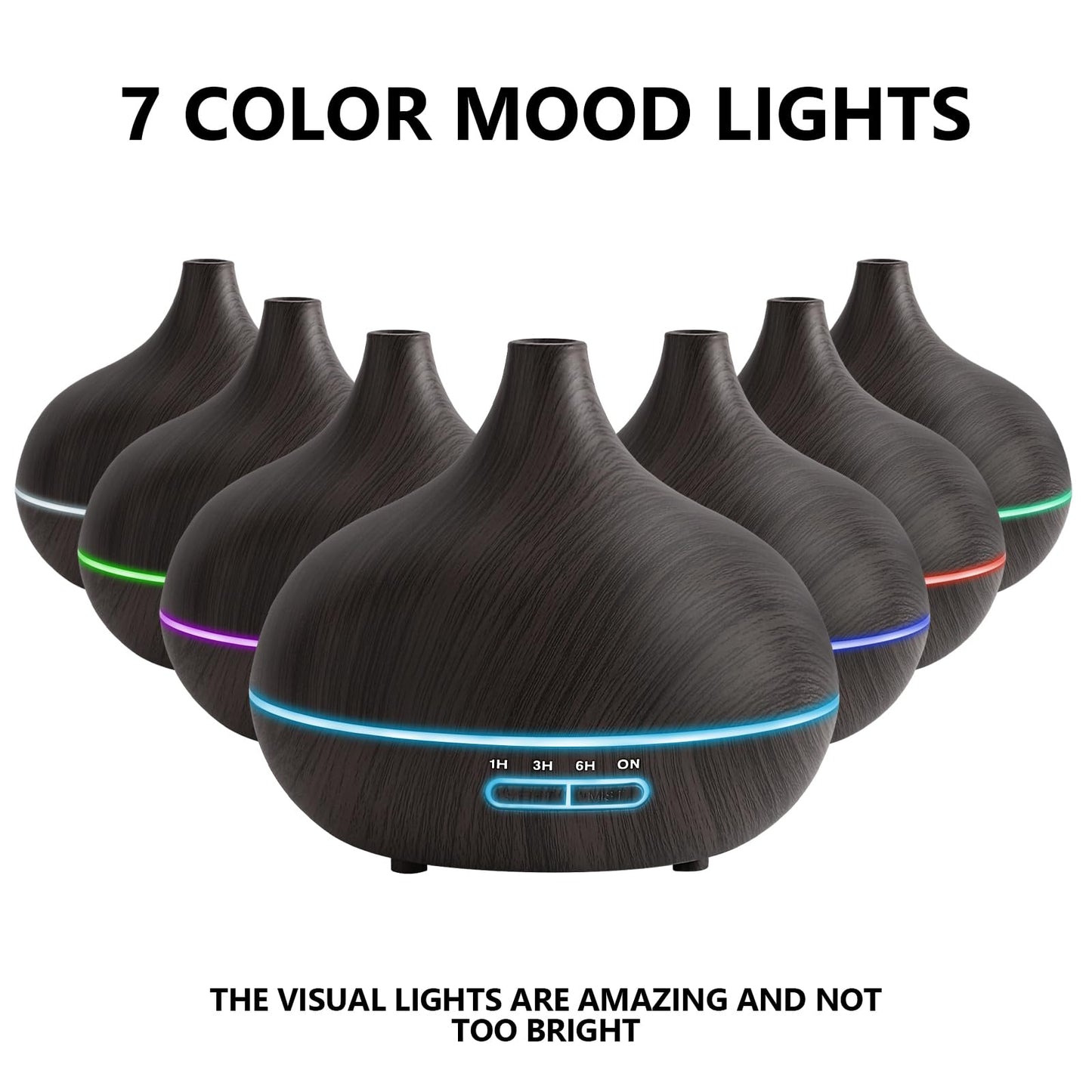 SACATR 550ml Oil Diffuser with 15x10mL Essential Oils, Ultrasonic Technology, Remote Control for Home Office