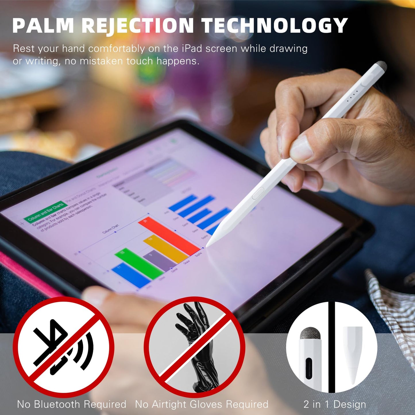 Stylus Pen for iPad Pencil 11th A16/10th Gen,2Pack Active iPad Pen Fast Charing,iPad Pencil Pro for 2018-2025 iPad 11 A16/10/9/8/7/6,iPadPro 13"/11"/12.9"/M4,iPadAir 6/5/4/3,iPadMiNi 7 A17 Pro/6/5 Gen