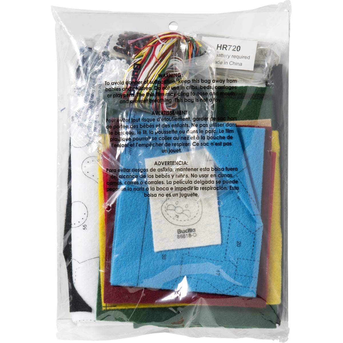 Bucilla 18-Inch Christmas Stocking Felt Appliqué Kit, 86818 Christmas Village