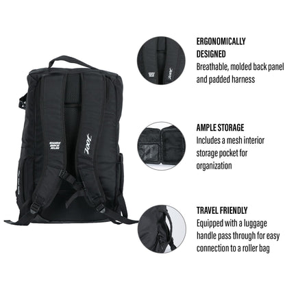 Zoot Transition Triathlon Bag 24L – Lightweight Gear Backpack for Bike, Swim, Run, Travel, Training & Race Days