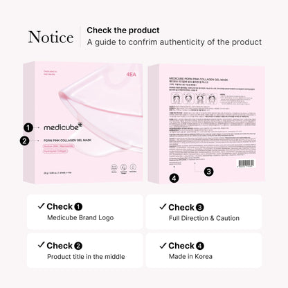 MEDICUBE Salmon DNA PDRN pink collagen jelly gel mask | overnight face mask for glass glow skin- elasticity, hydrating, firming and moisturizing | korean skincare, 28g, 4ea