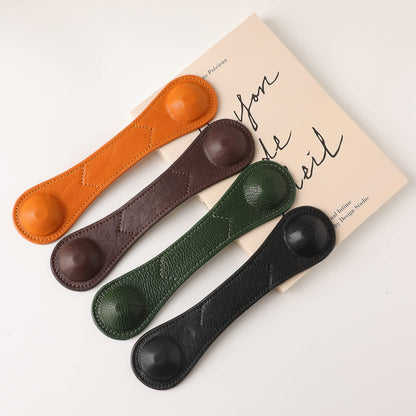 Weighted Bookmark - Leather Book Page Weight Book Weights Holder for Hands-Free Reading Paper Weights for Cookbooks Crafts Music Books Bookmarks(01Black)