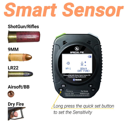 SPECIAL PIE Shot Timer for Shooting Competition- Connect with Big LED Score Display, Perfect for Shooting Competition & Shooting Club (Black)